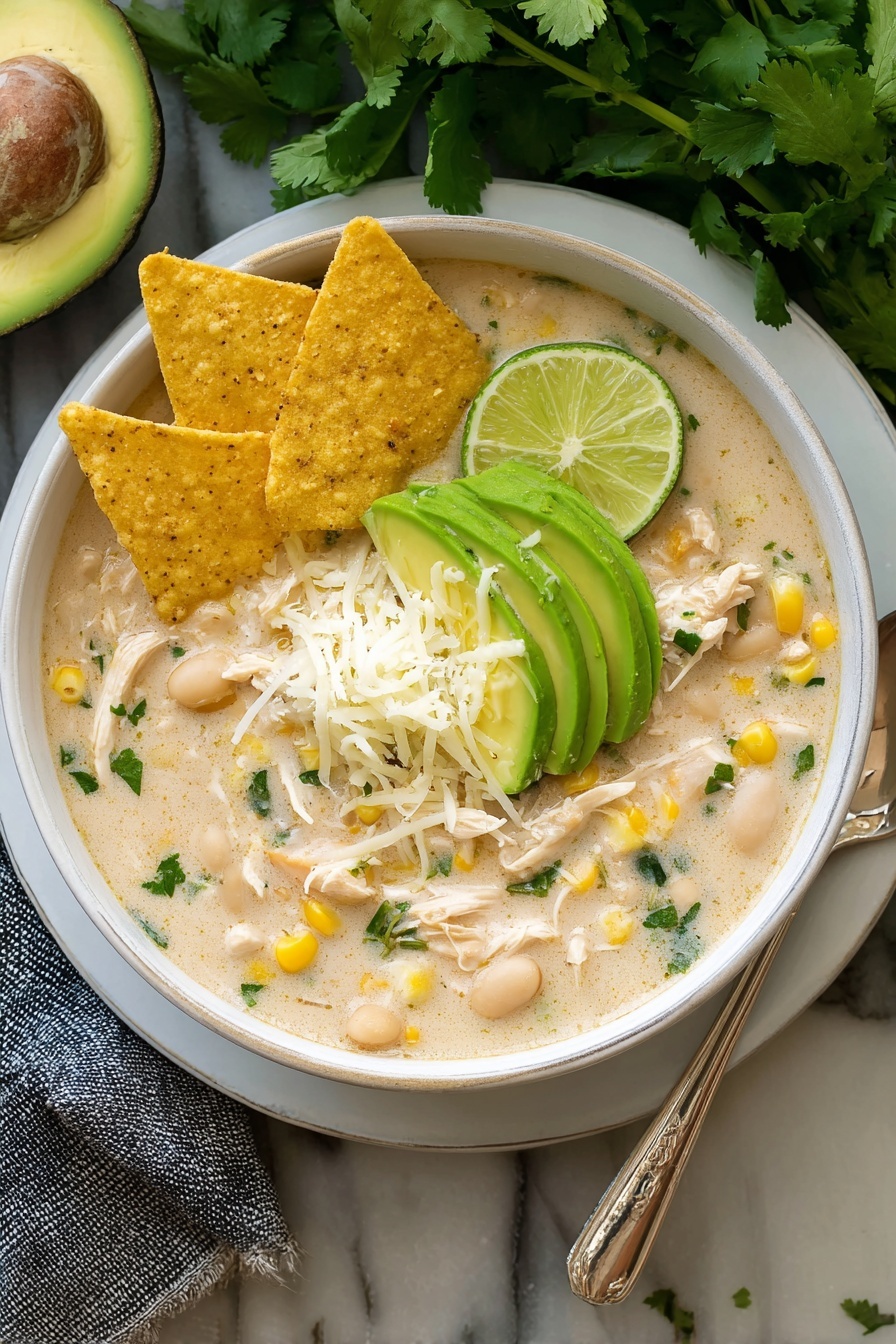 white chicken chili - Serving Suggestion
